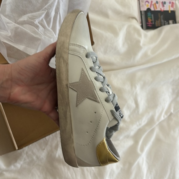 Designer inspired GG sneaker with grey star and gold accents! - Picture 4 of 9